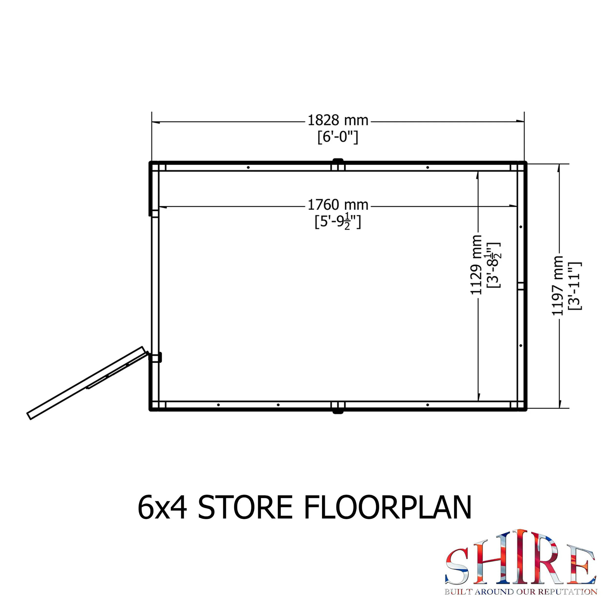 Shire Shetland Shiplap Apex Shed 6x4 - Image 11