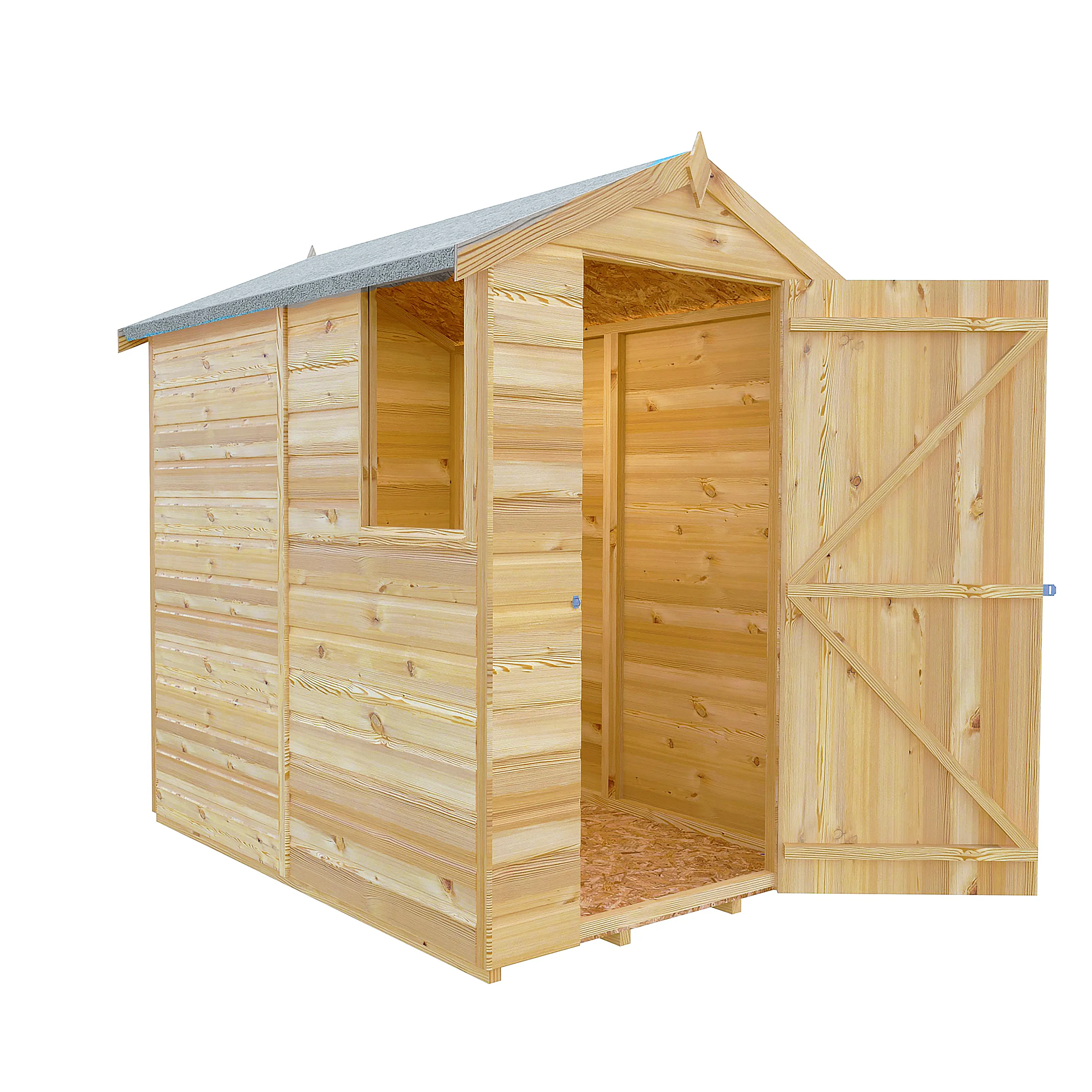 Shire Shetland Shiplap Apex Shed 6x4 - Image 3