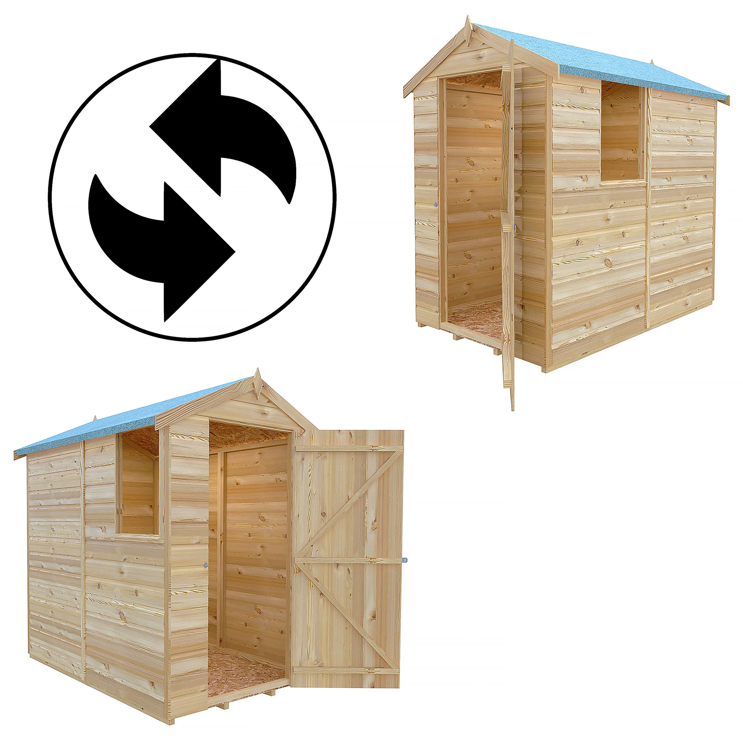 Shire Shetland Shiplap Apex Shed 6x4 - Image 6