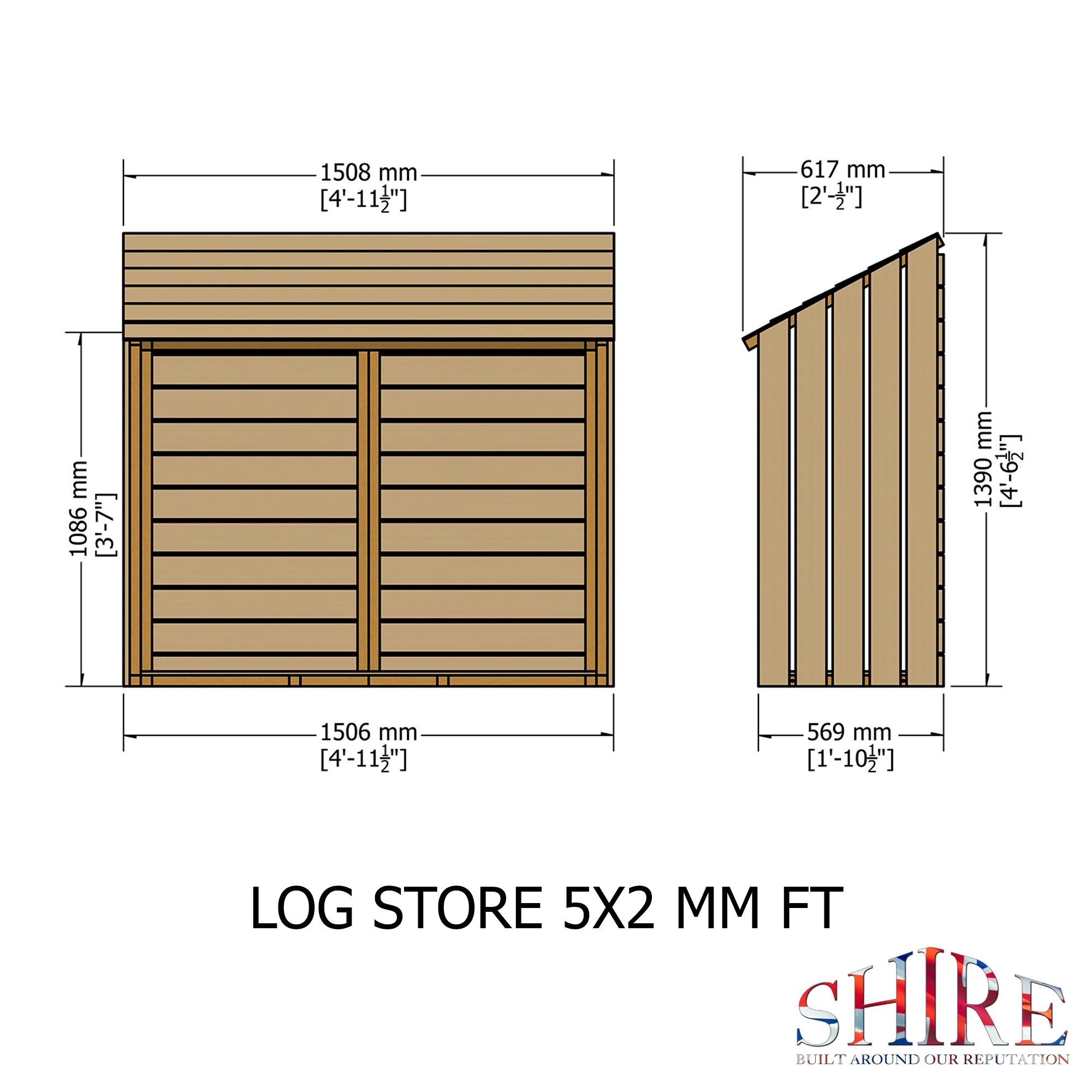 Shire Small Log Store - Image 4