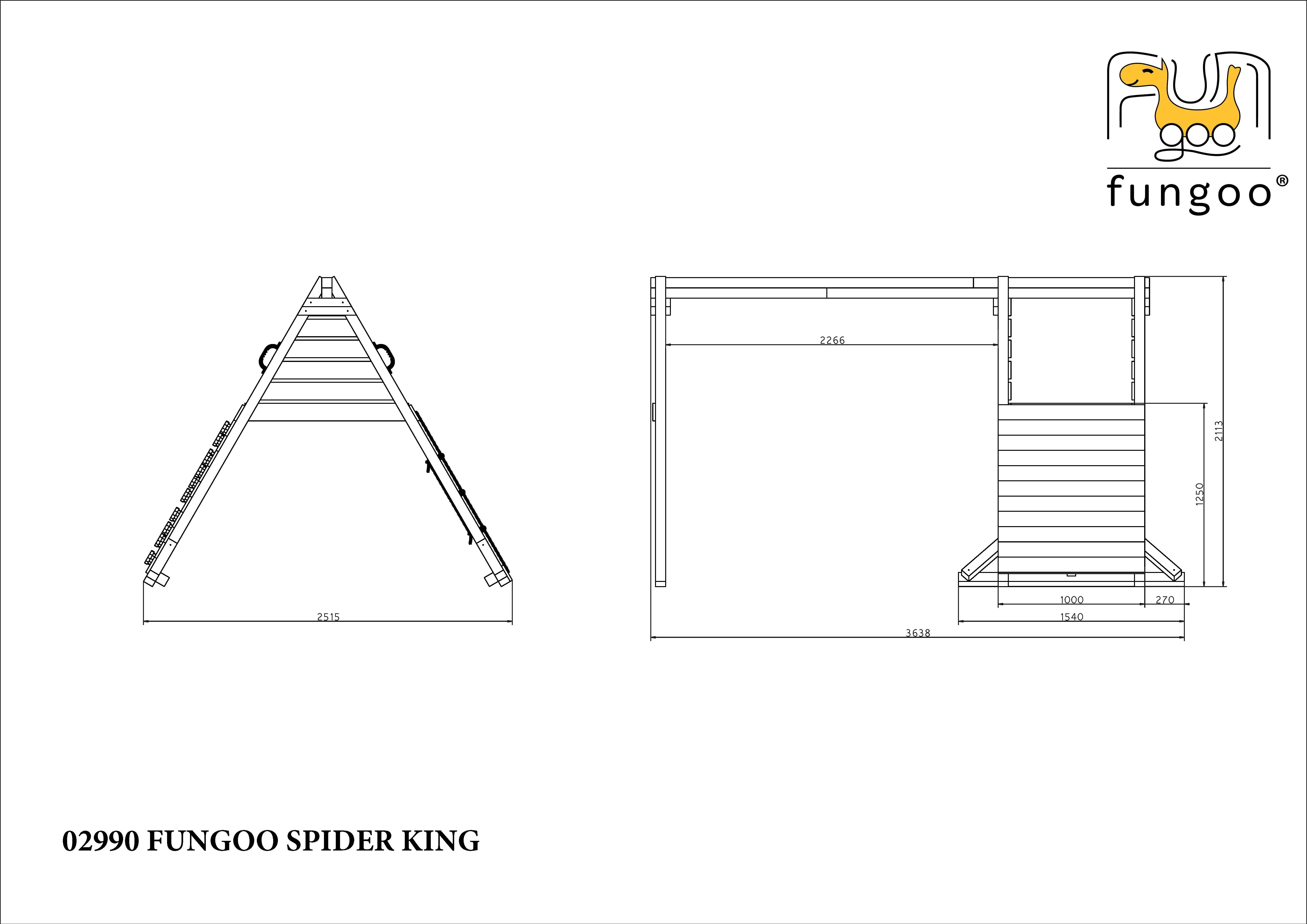 Shire Spider King Teak Painted Climbing Frame - Image 4