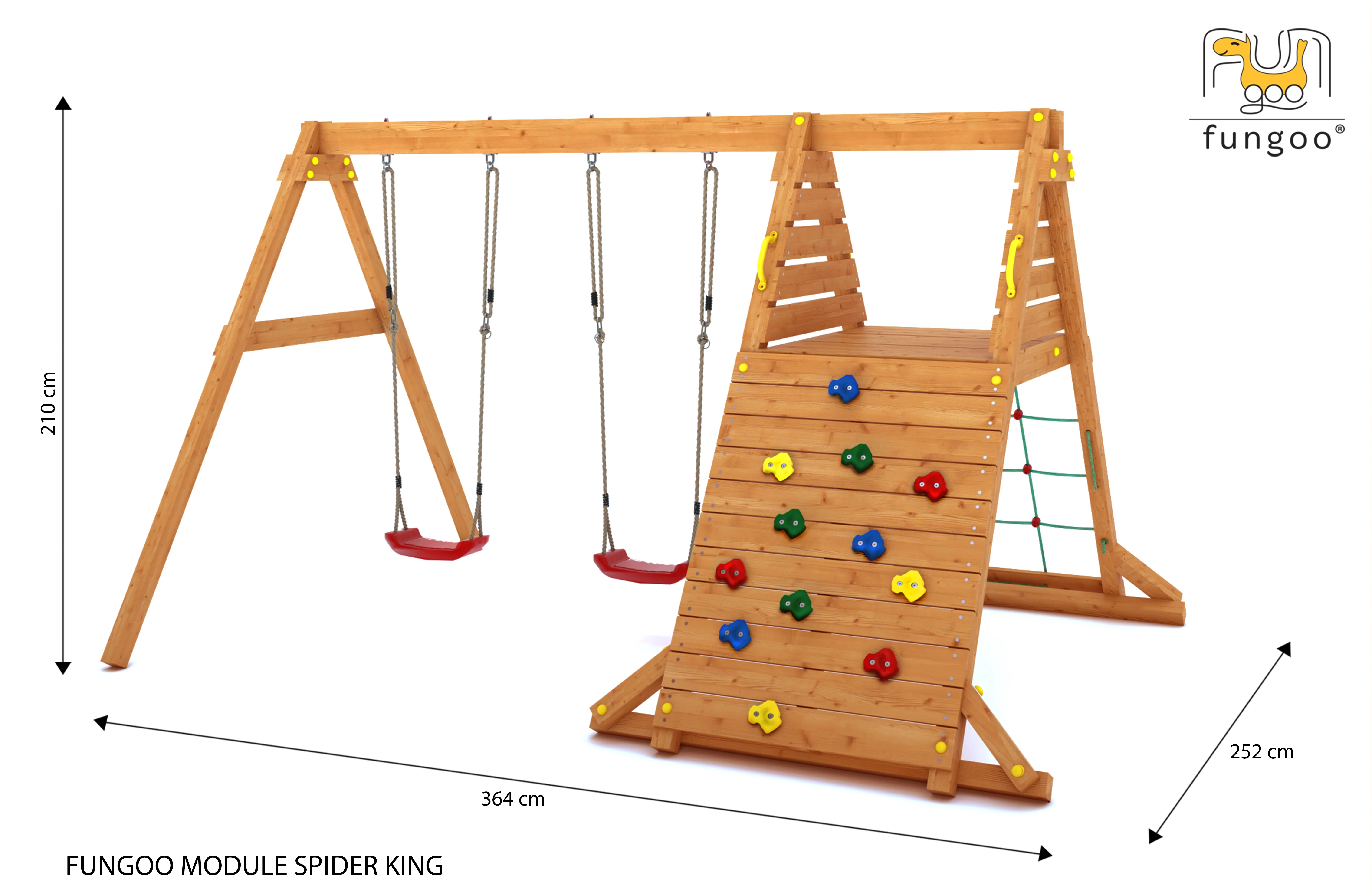 Shire Spider King Teak Painted Climbing Frame - Image 8