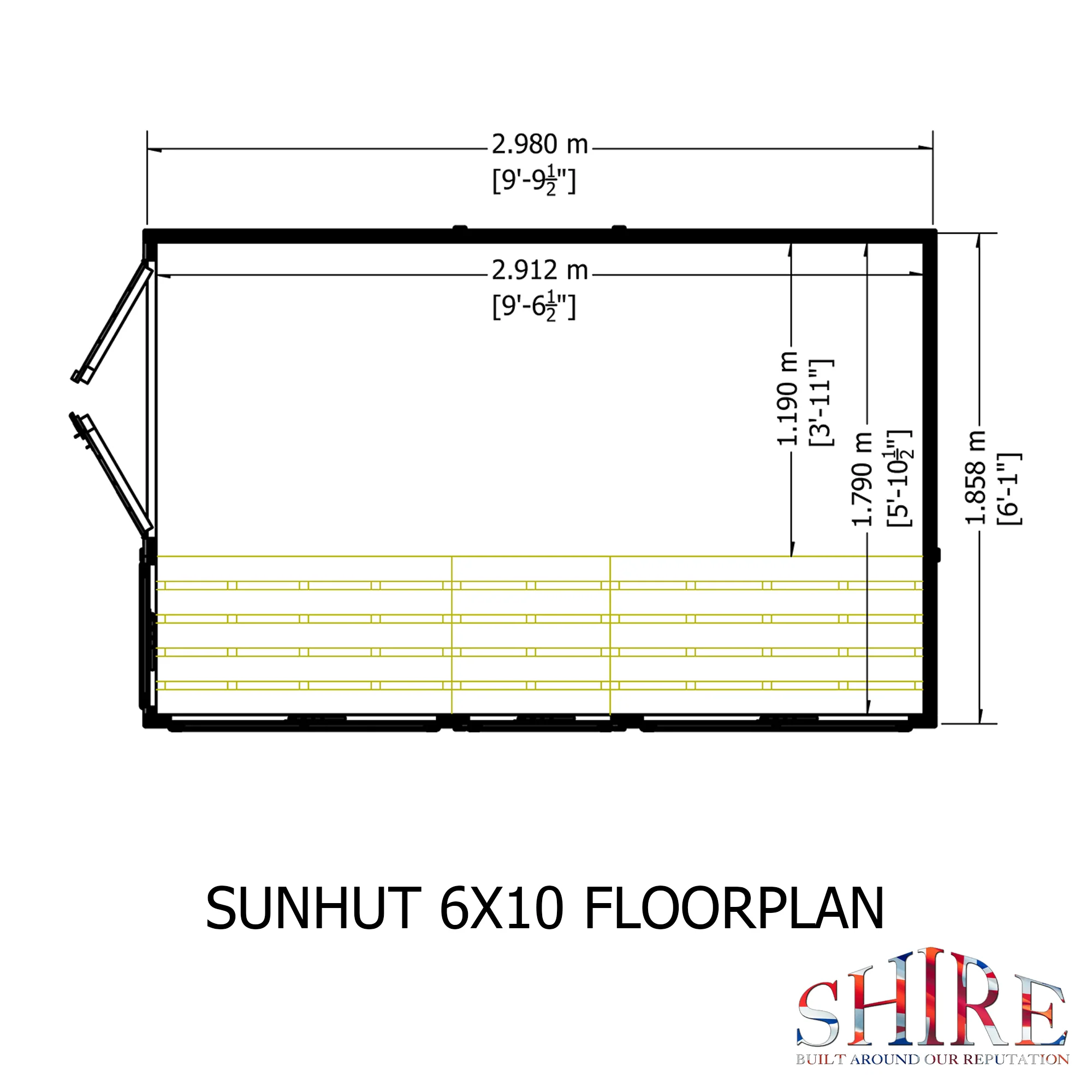 Shire Sun Hut 6x10 Potting Shed - Image 3