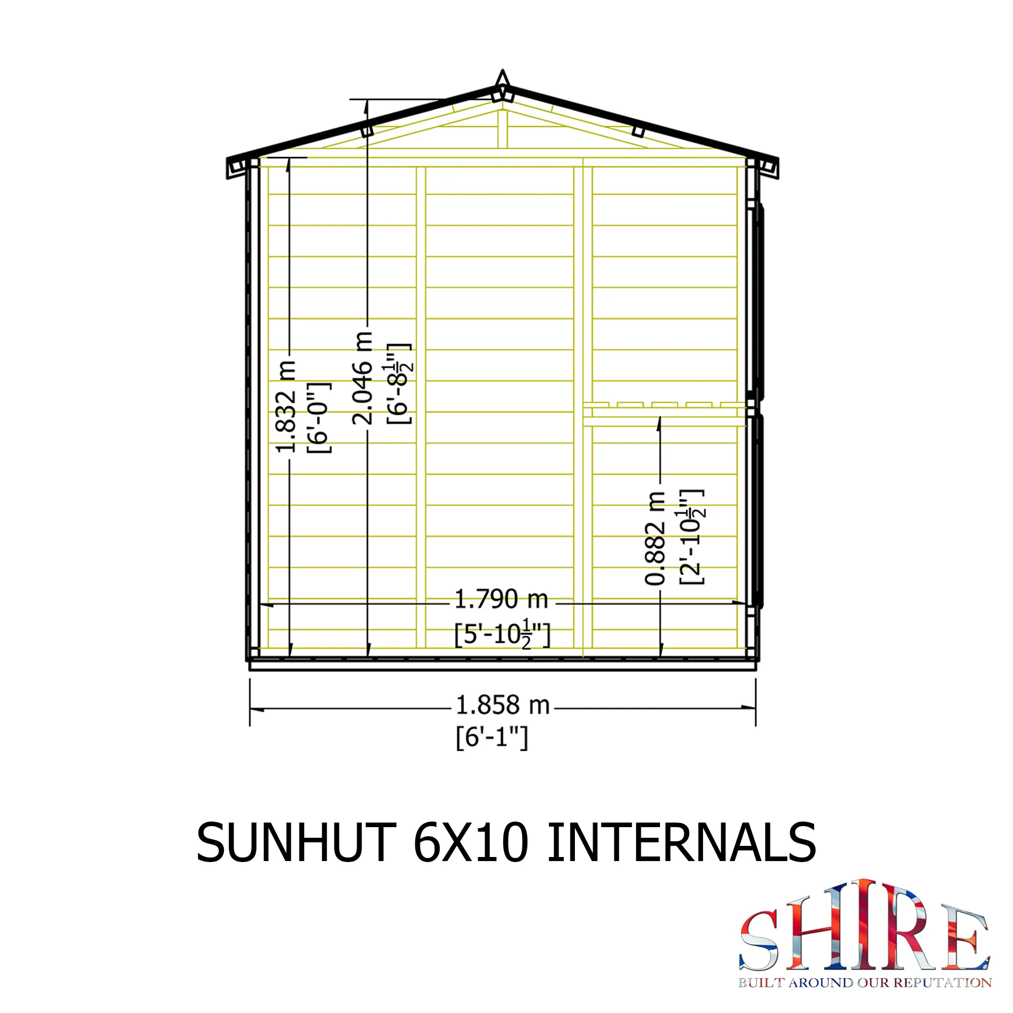 Shire Sun Hut 6x10 Potting Shed - Image 9