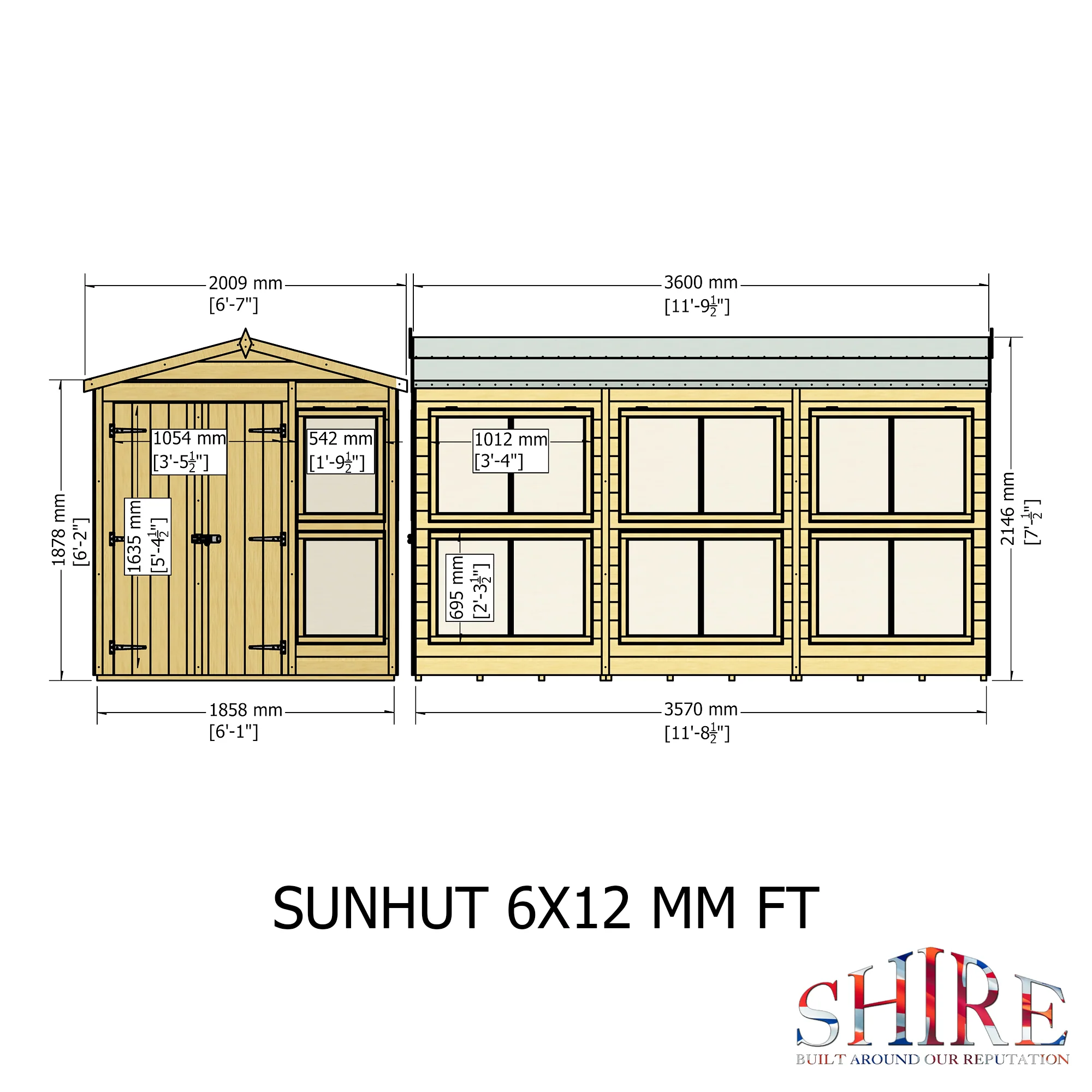 Shire Sun Hut 6x12 Potting Shed - Image 13