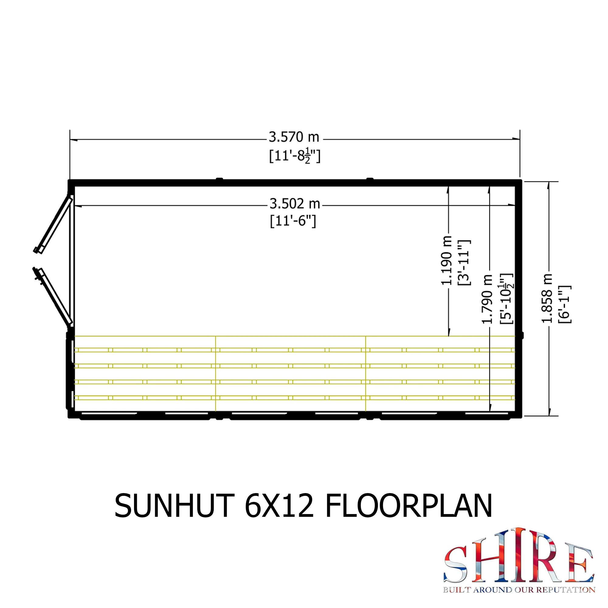 Shire Sun Hut 6x12 Potting Shed - Image 4