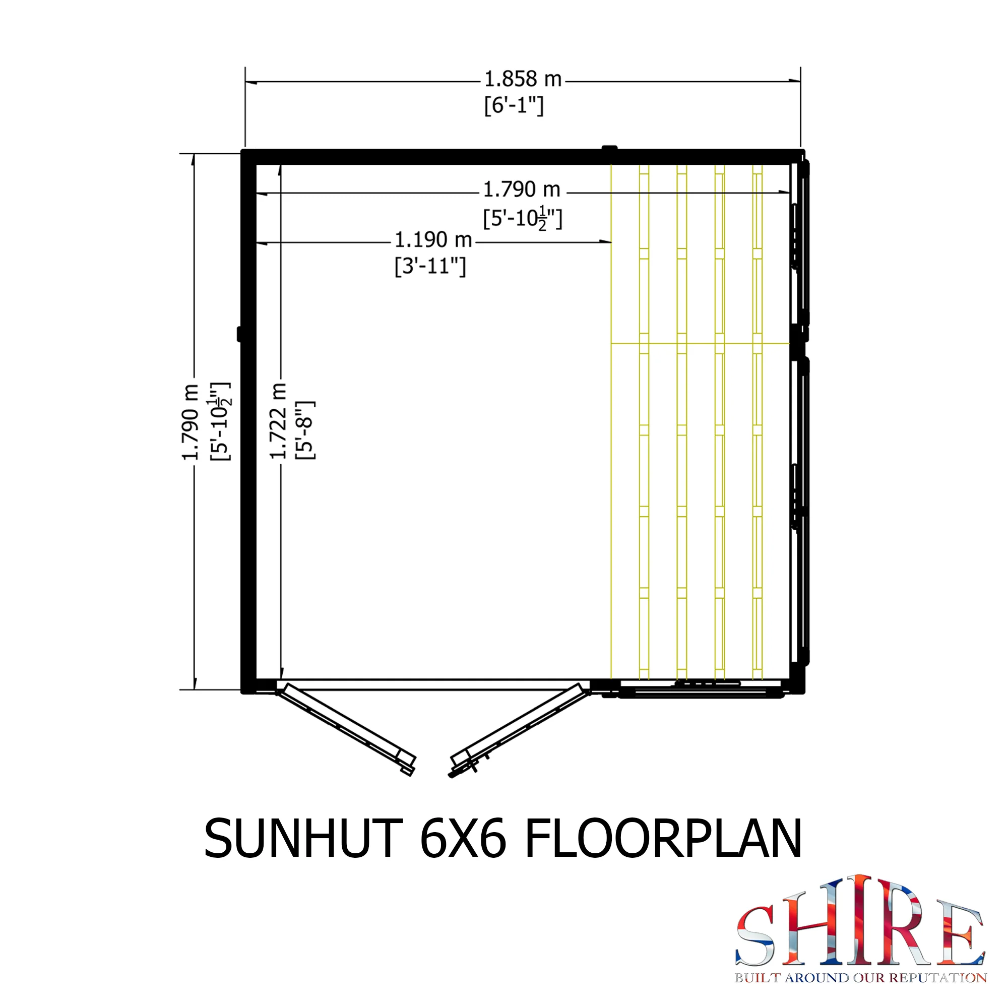 Shire Sun Hut 6x6 Potting Shed - Image 16