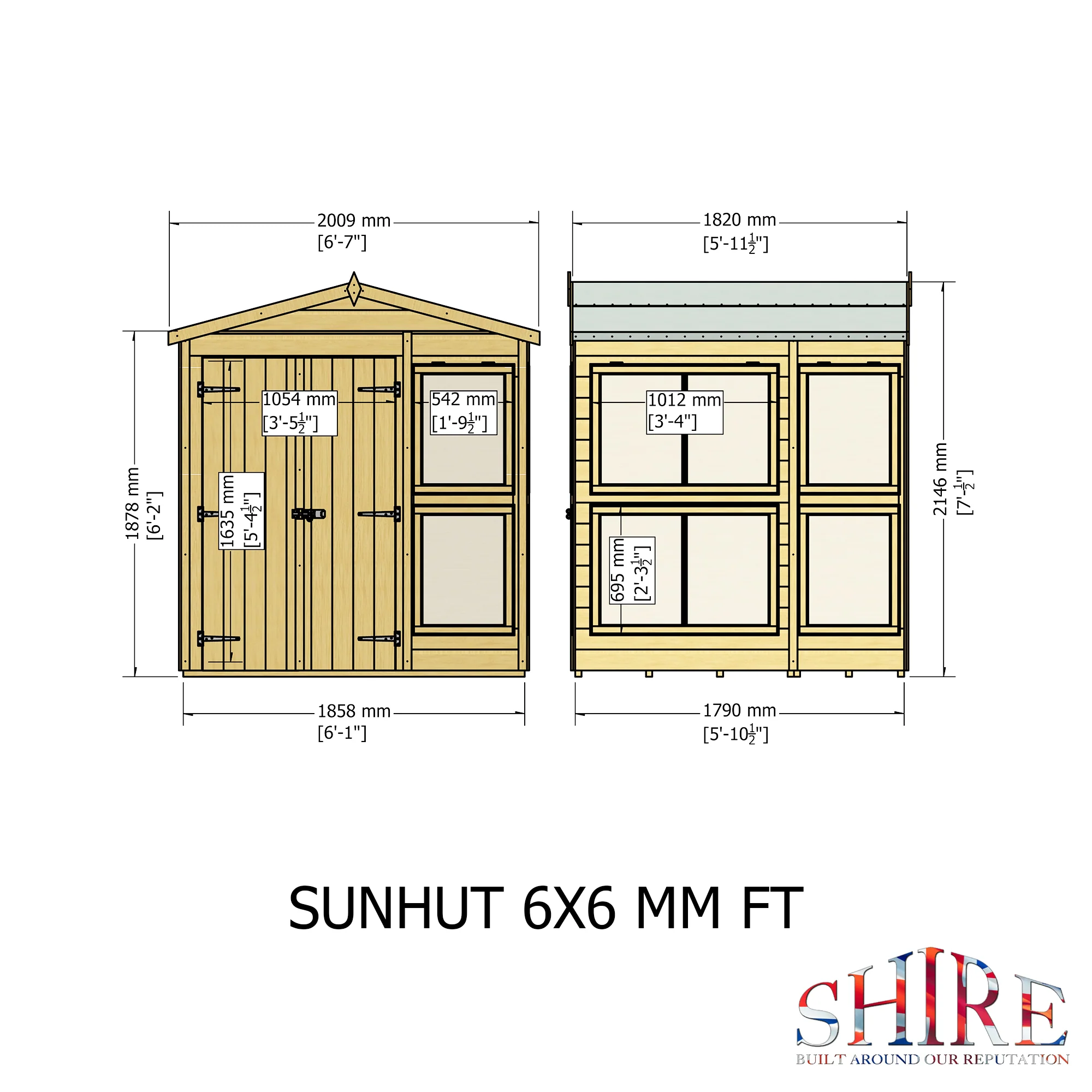 Shire Sun Hut 6x6 Potting Shed - Image 17