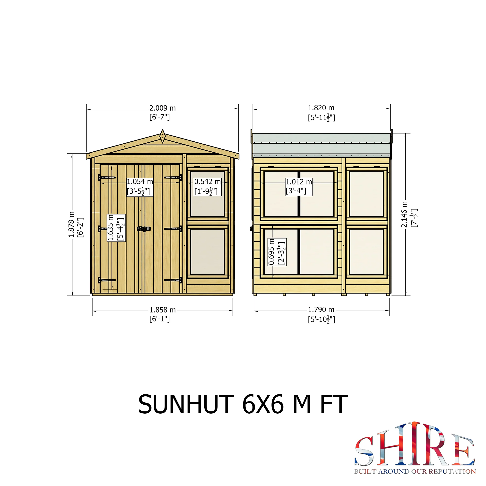 Shire Sun Hut 6x6 Potting Shed - Image 4