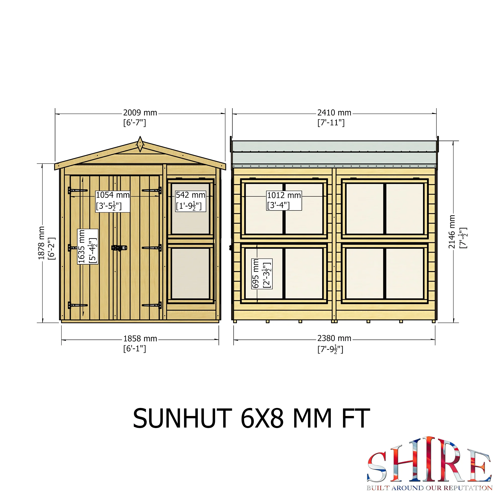 Shire Sun Hut 6x8 Potting Shed - Image 4