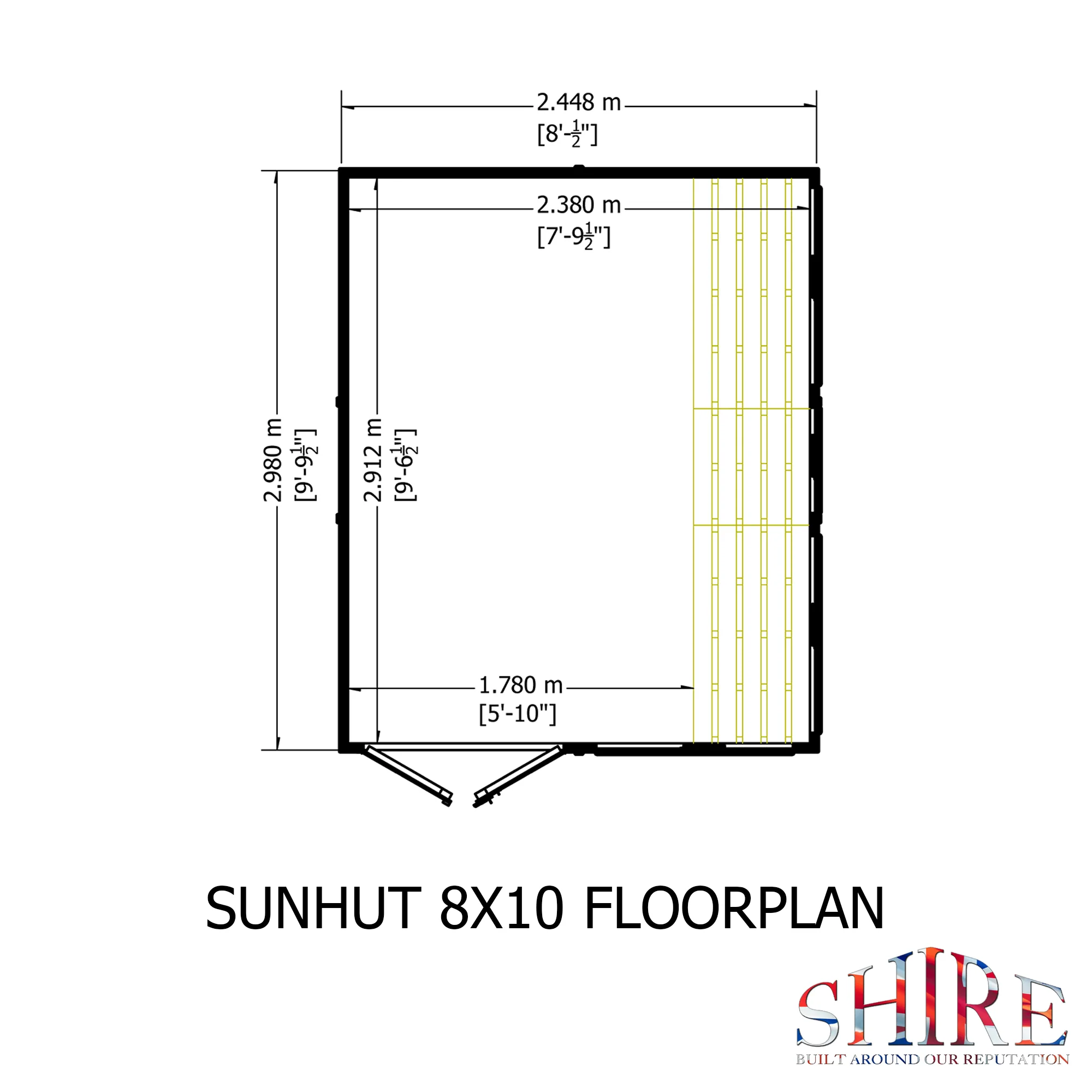 Shire Sun Hut 8x10 Potting Shed - Image 10