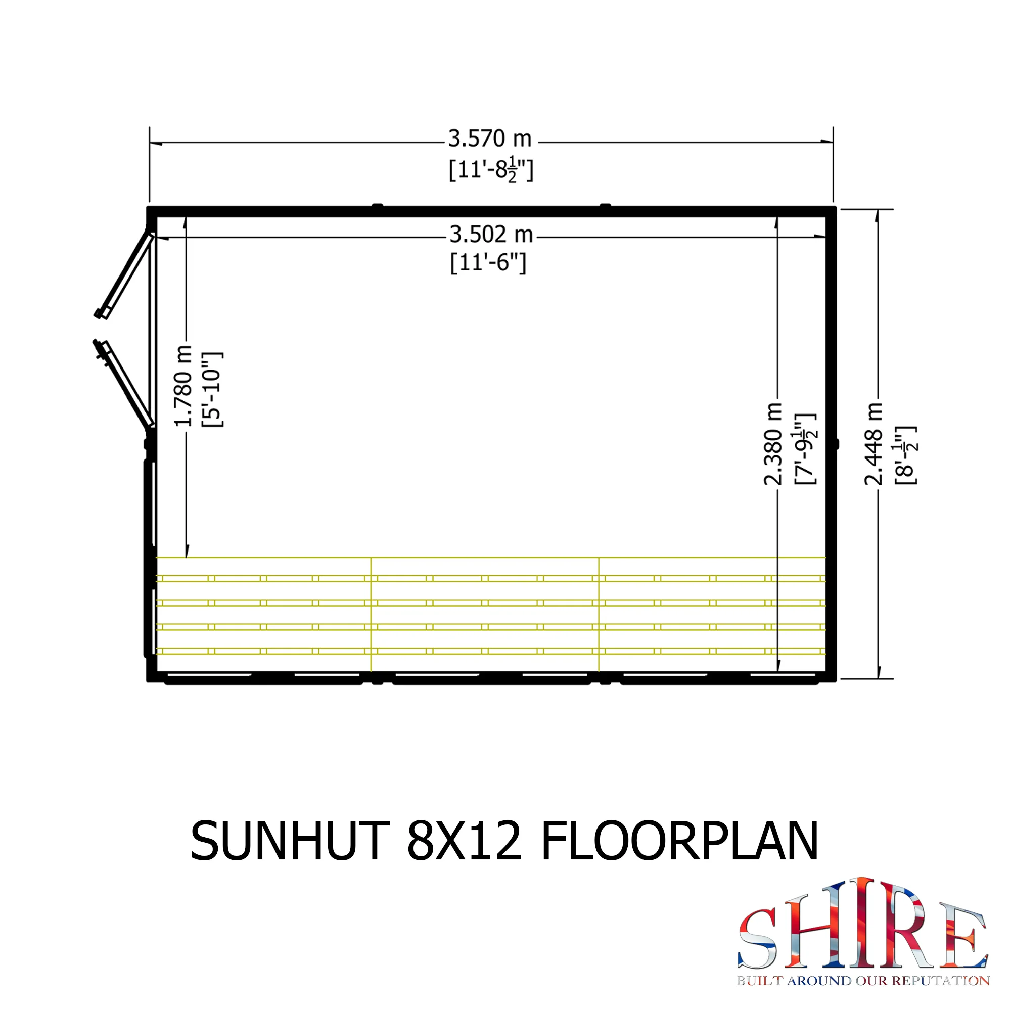 Shire Sun Hut 8x12 Potting Shed - Image 7