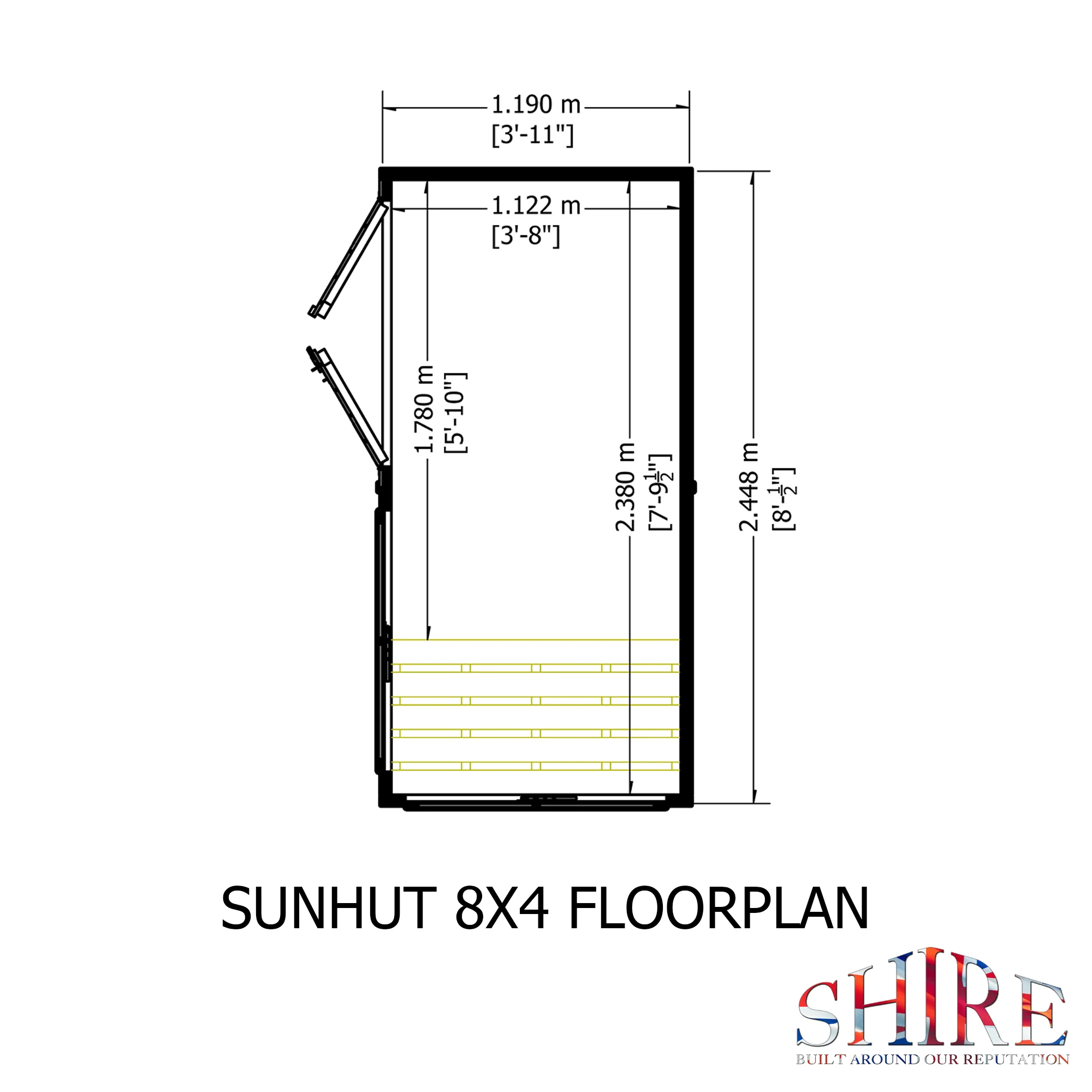 Shire Sun Hut 8x4 Potting Shed - Image 9