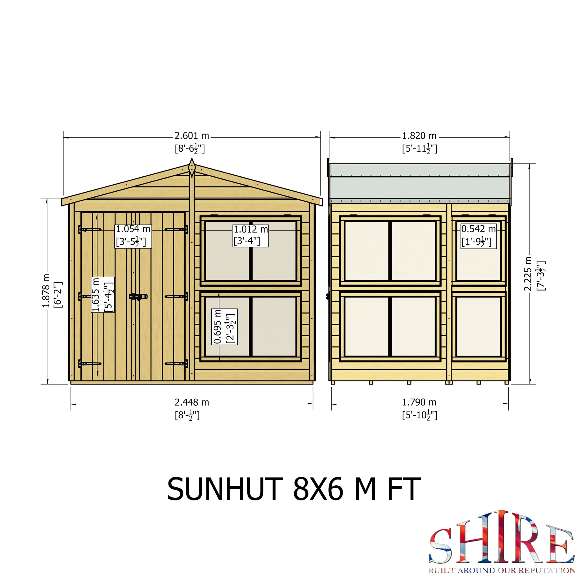 Shire Sun Hut 8x6 Potting Shed - Image 4