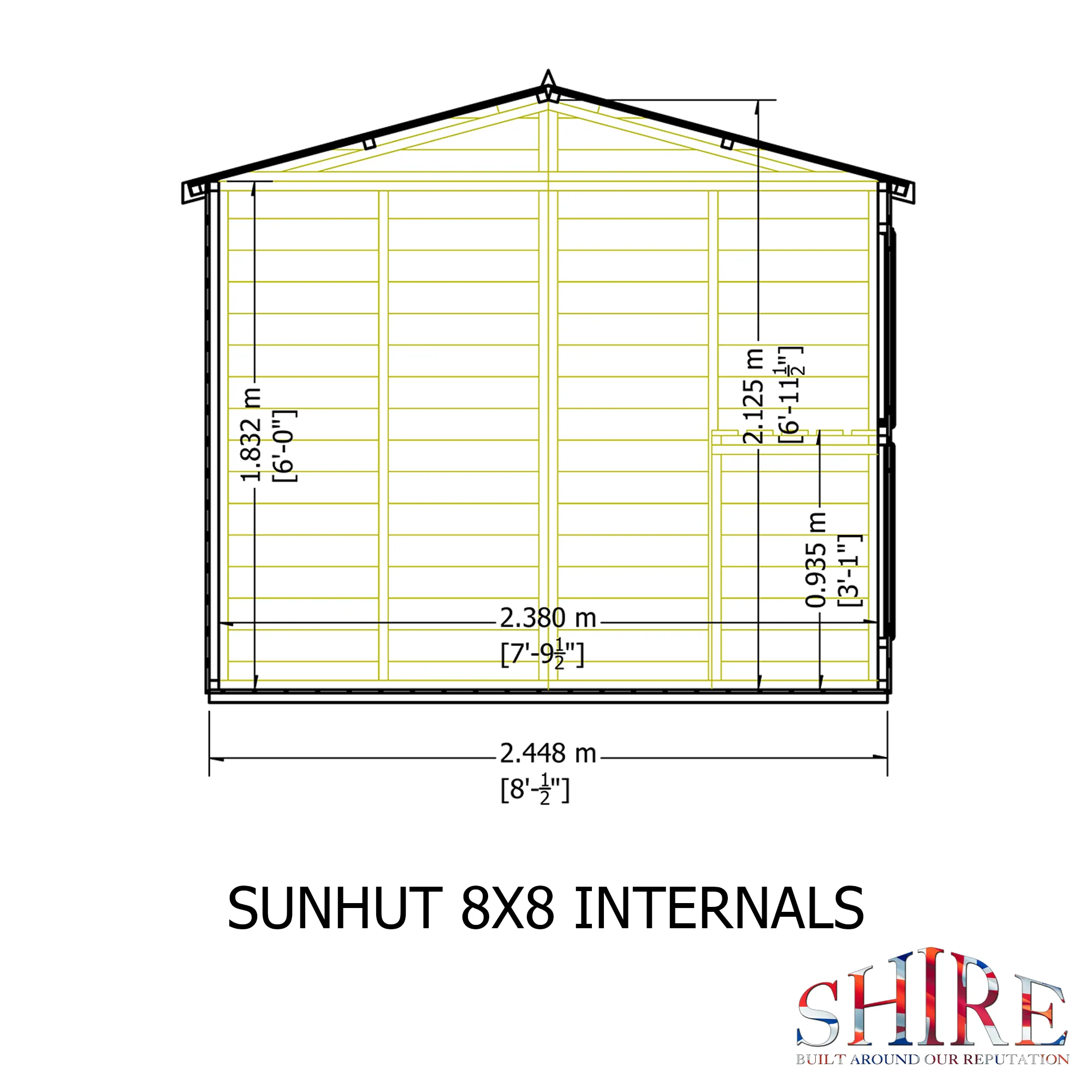 Shire Sun Hut 8x8 Potting Shed - Image 5