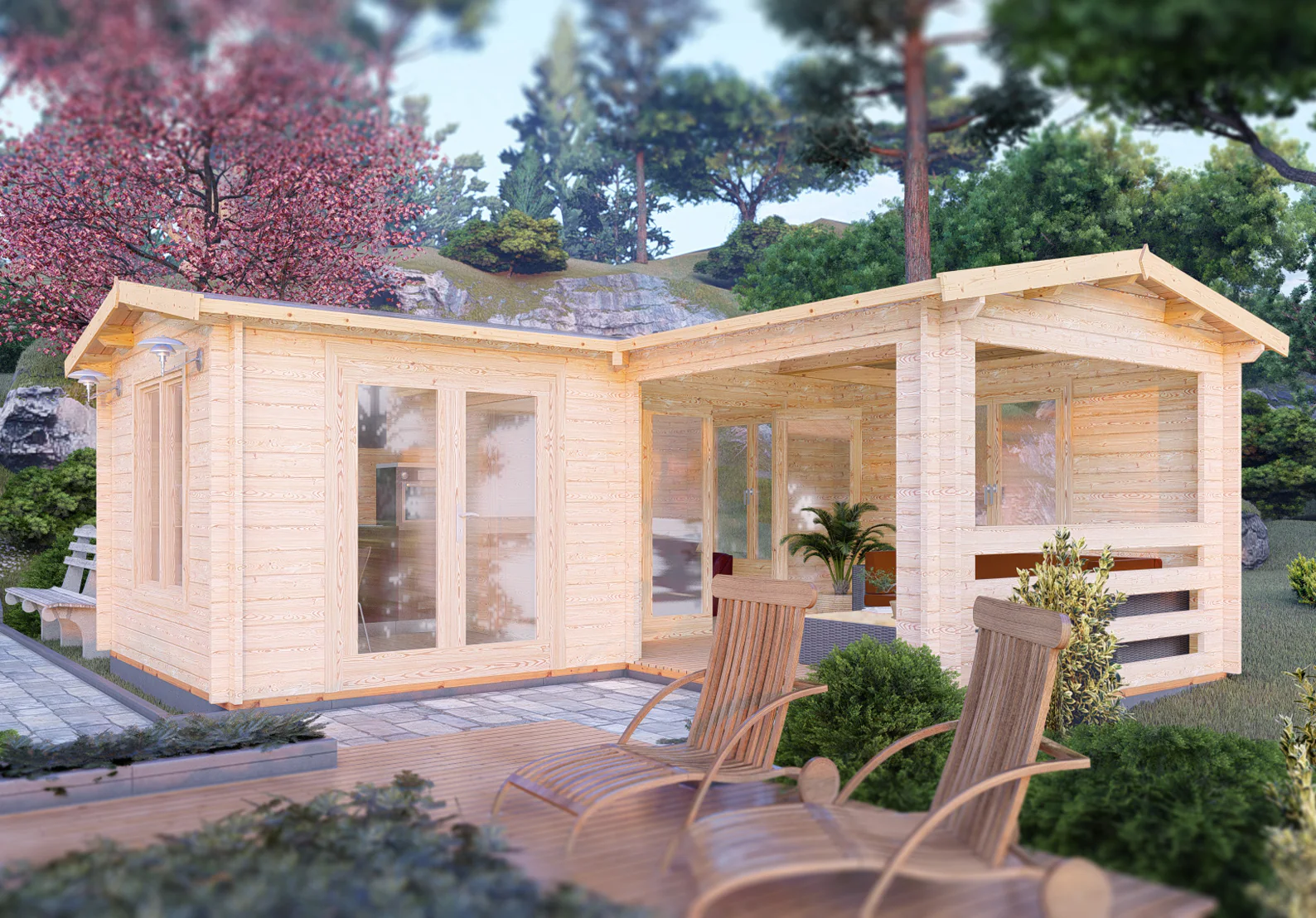 Shire Suzy 18x18 44mm Log Cabin - Image 2