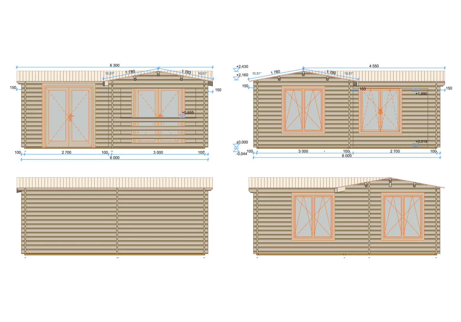 Shire Suzy 18x18 44mm Log Cabin - Image 9