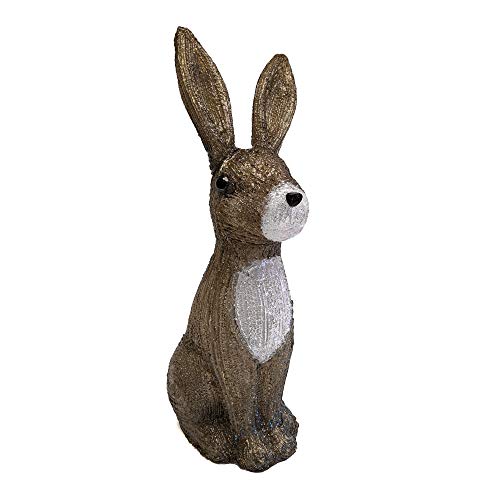 54cm Acrylic Christmas Hare with 80 Ice White LEDs - Image 3