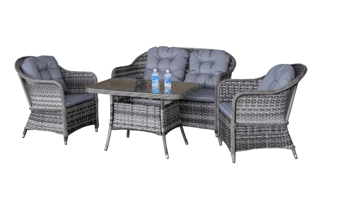 St Tropez Aluminium 4 Seat Lounge Dining Set - Image 2
