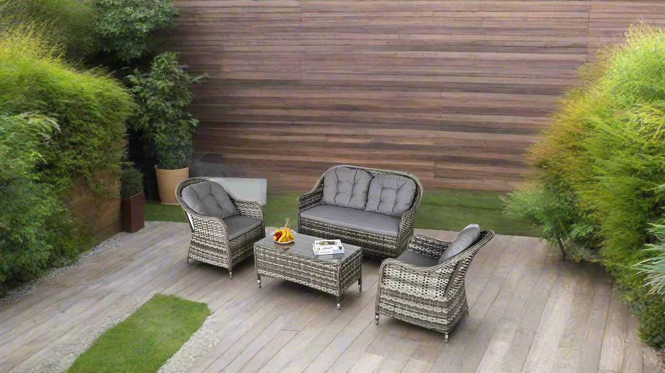 St Tropez Aluminium 4 Seat Lounge Set - Image 2