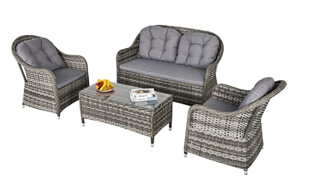 St Tropez Aluminium 4 Seat Lounge Set - Image 3
