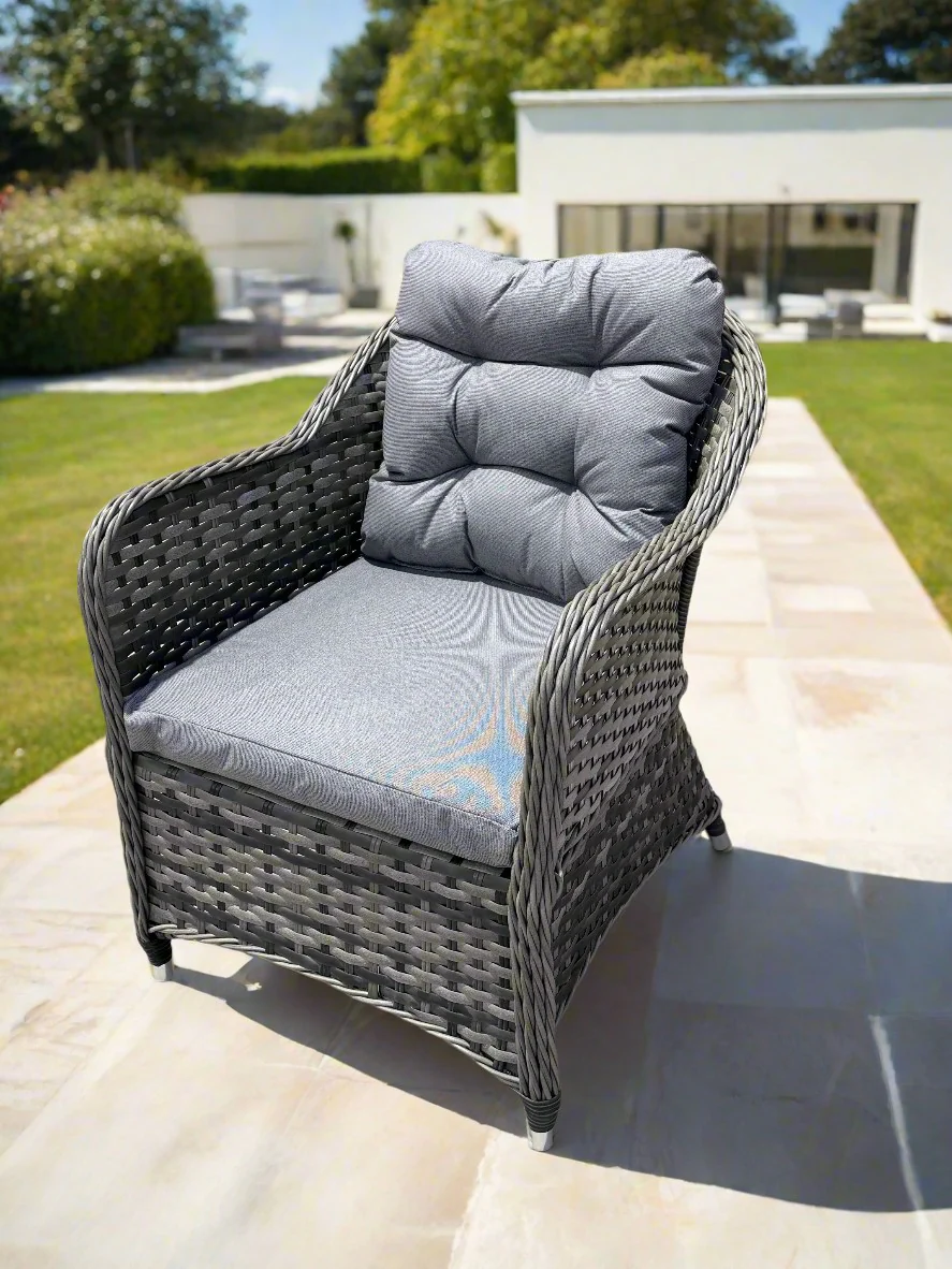 St Tropez Aluminium 6 Seat Rectangular Dining Set - Image 3