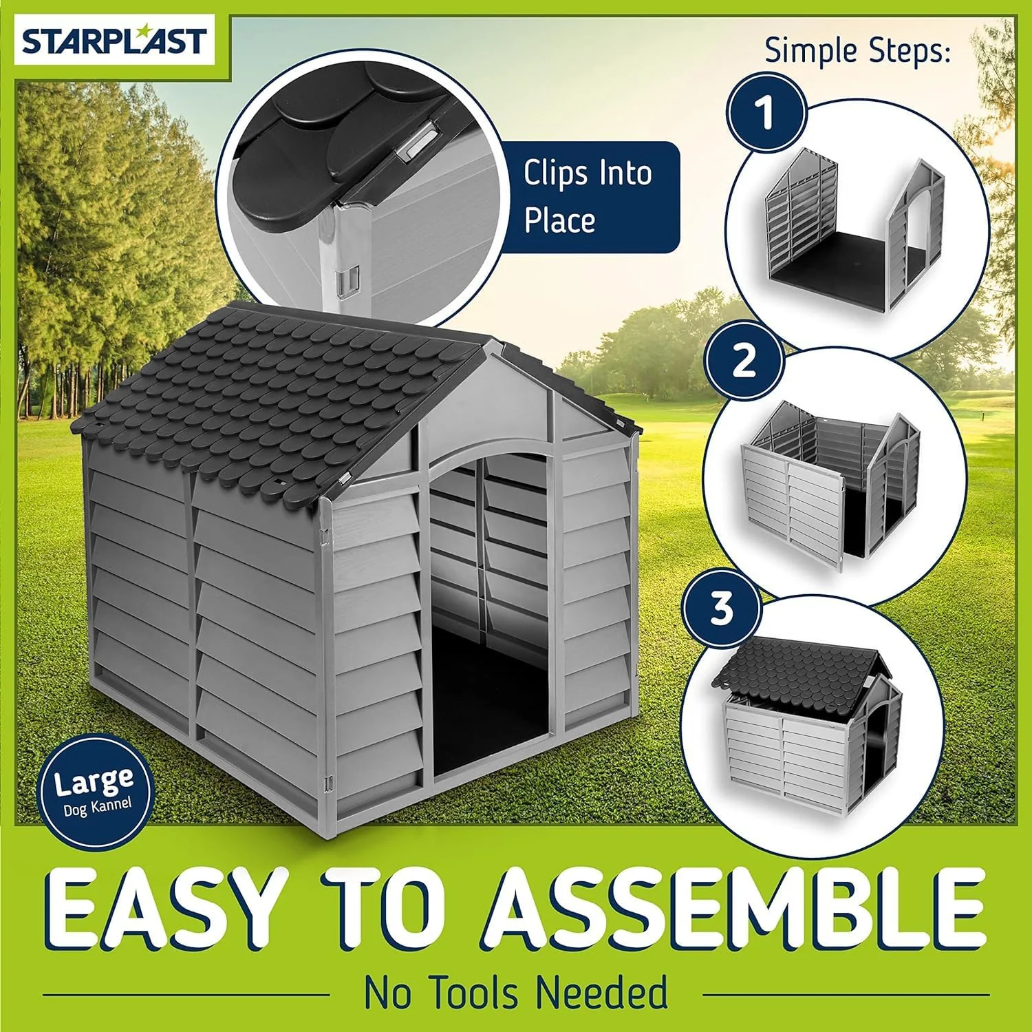 Small Dog Kennel - Grey - Image 8