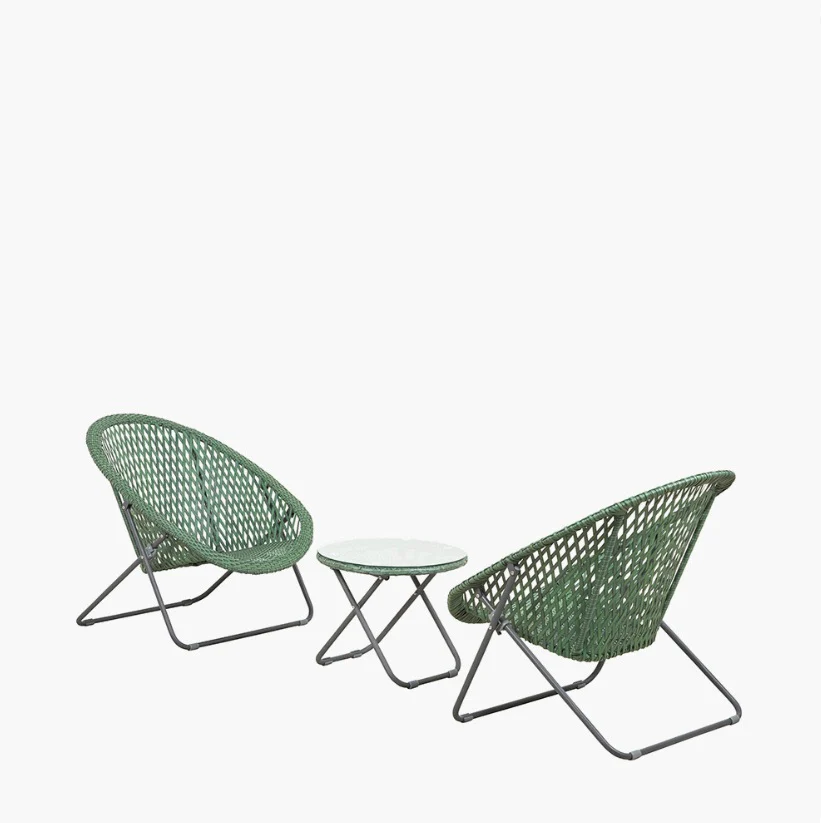 Tobs Outdoor Green Foldable Loungers Set - Image 3