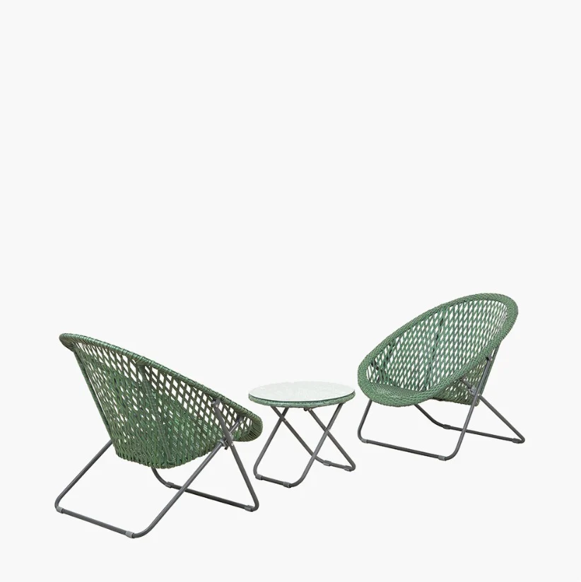 Tobs Outdoor Green Foldable Loungers Set - Image 4
