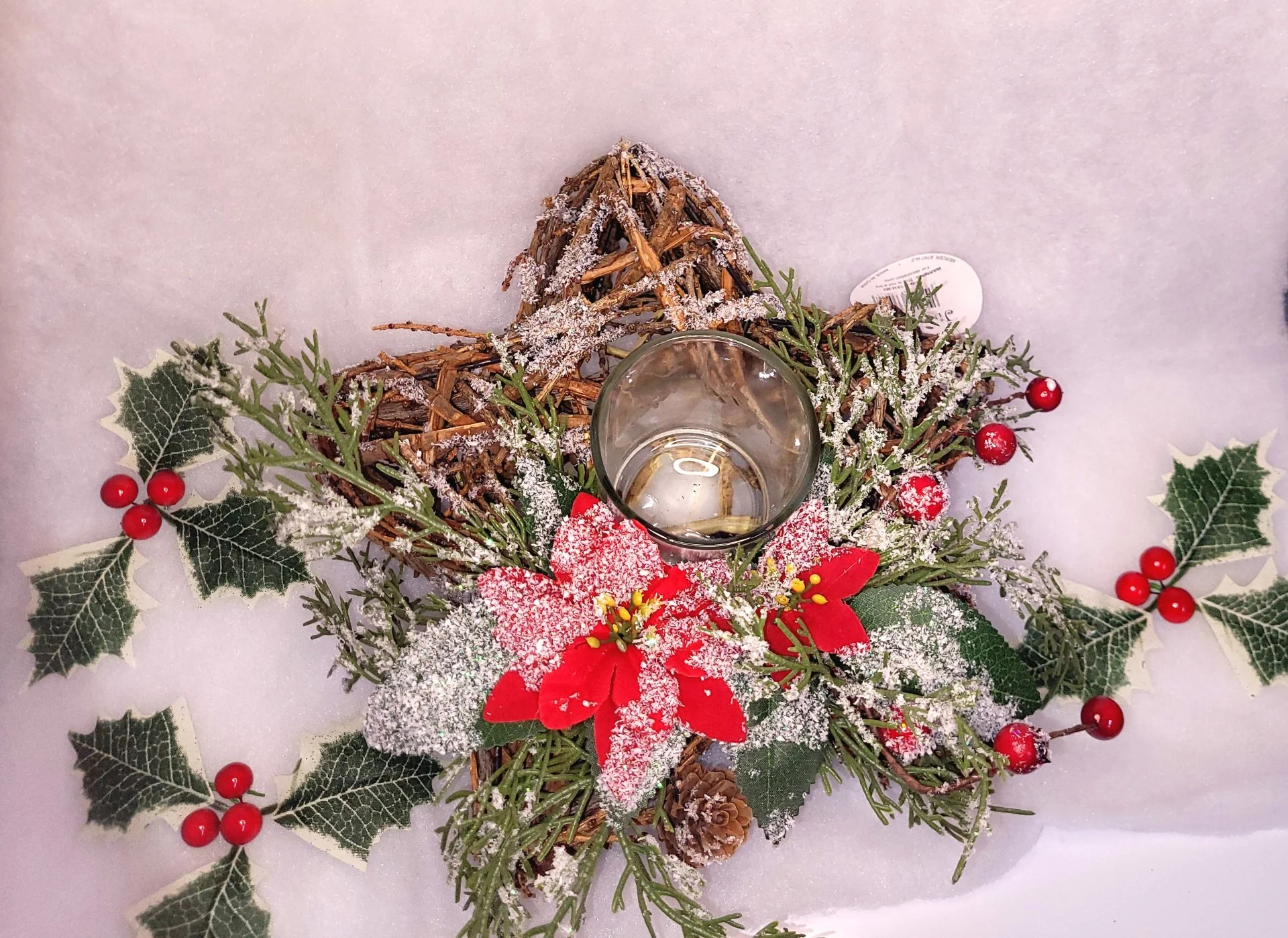 Twig Wrapped Star Centrepiece Candle Holder - Image 3