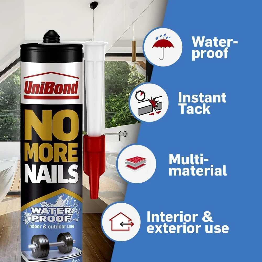 UniBond No More Nails Waterproof, Heavy-Duty Mounting Adhesive - Image 3