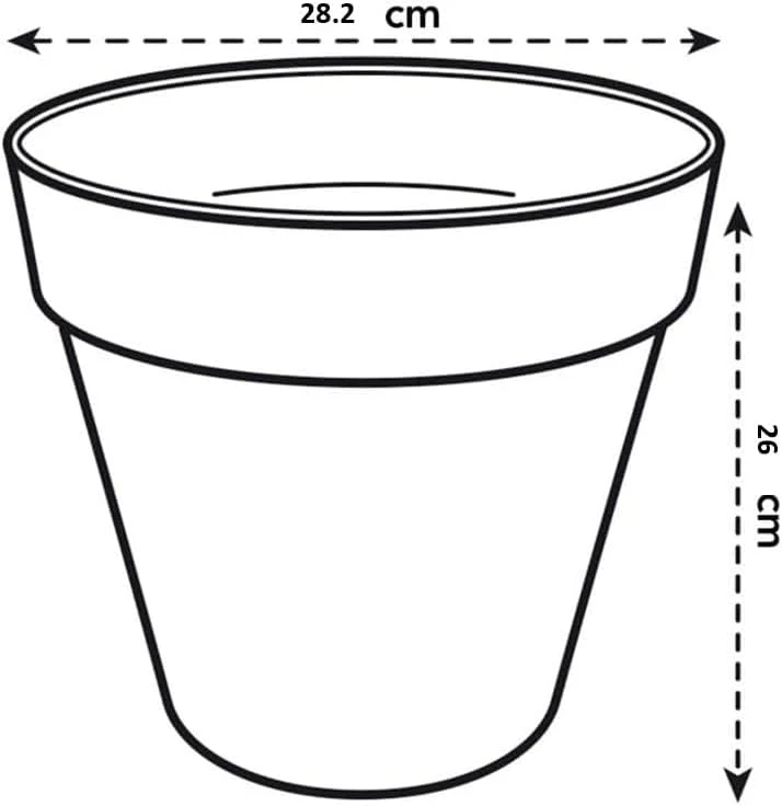 Urban Jungle Plant Pot - Indoor or Outdoor - 28cm White - Image 3