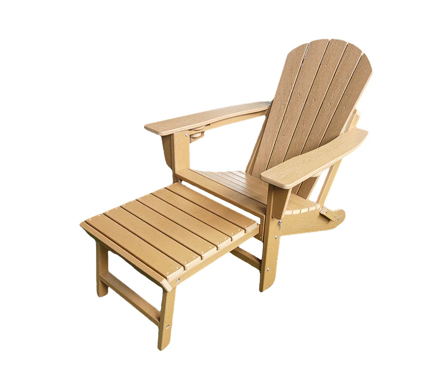 Vienna Wood Effect Adirondack Chair - Teak - Image 3