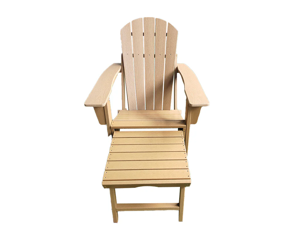 Vienna Wood Effect Adirondack Chair - Teak - Image 4