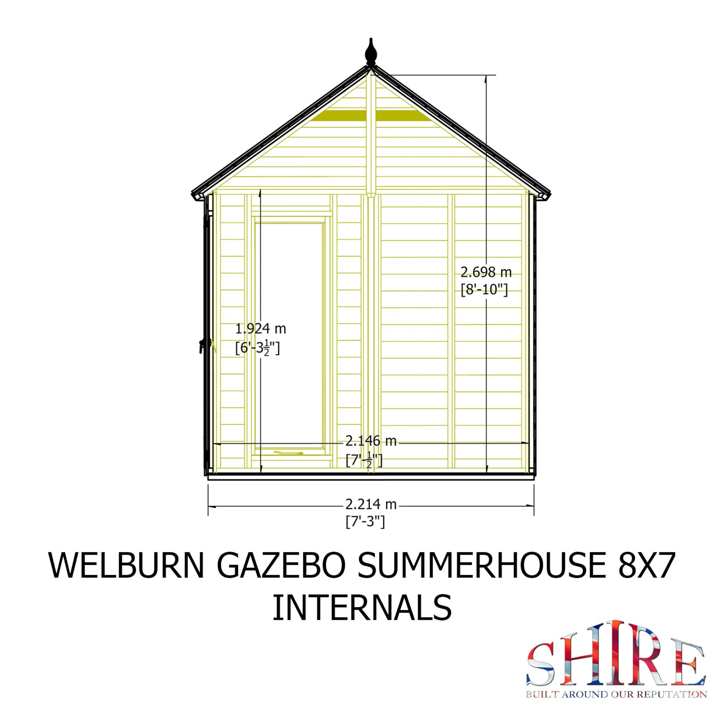 Welburn 8 ft x 7 ft Summerhouse - Image 10