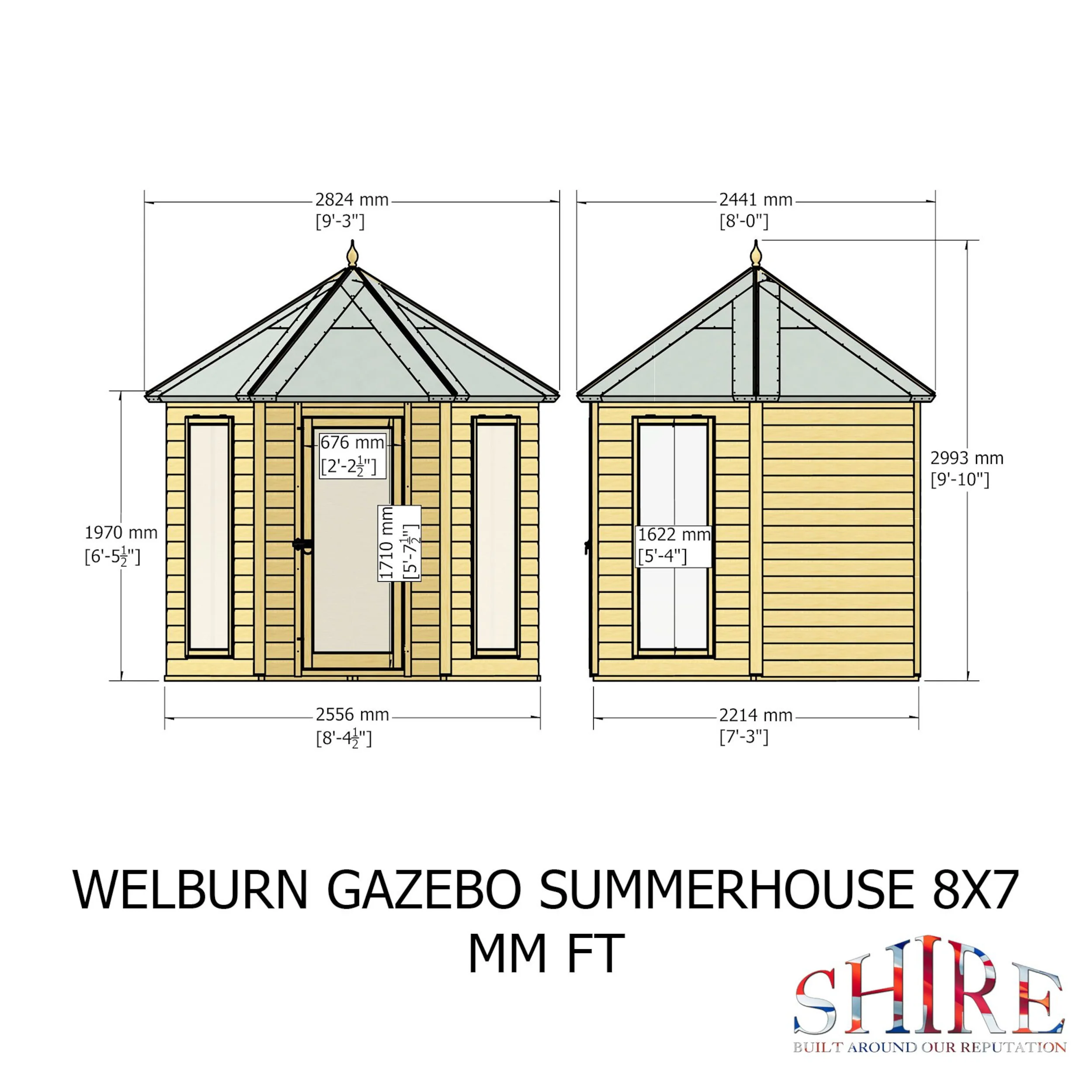 Welburn 8 ft x 7 ft Summerhouse - Image 8