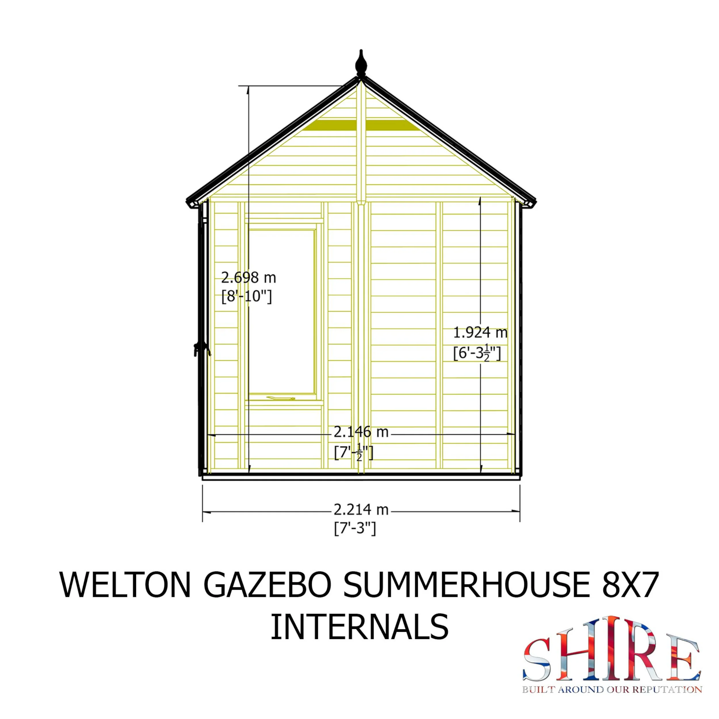 Welton 8 ft x 7 ft Summerhouse - Image 10