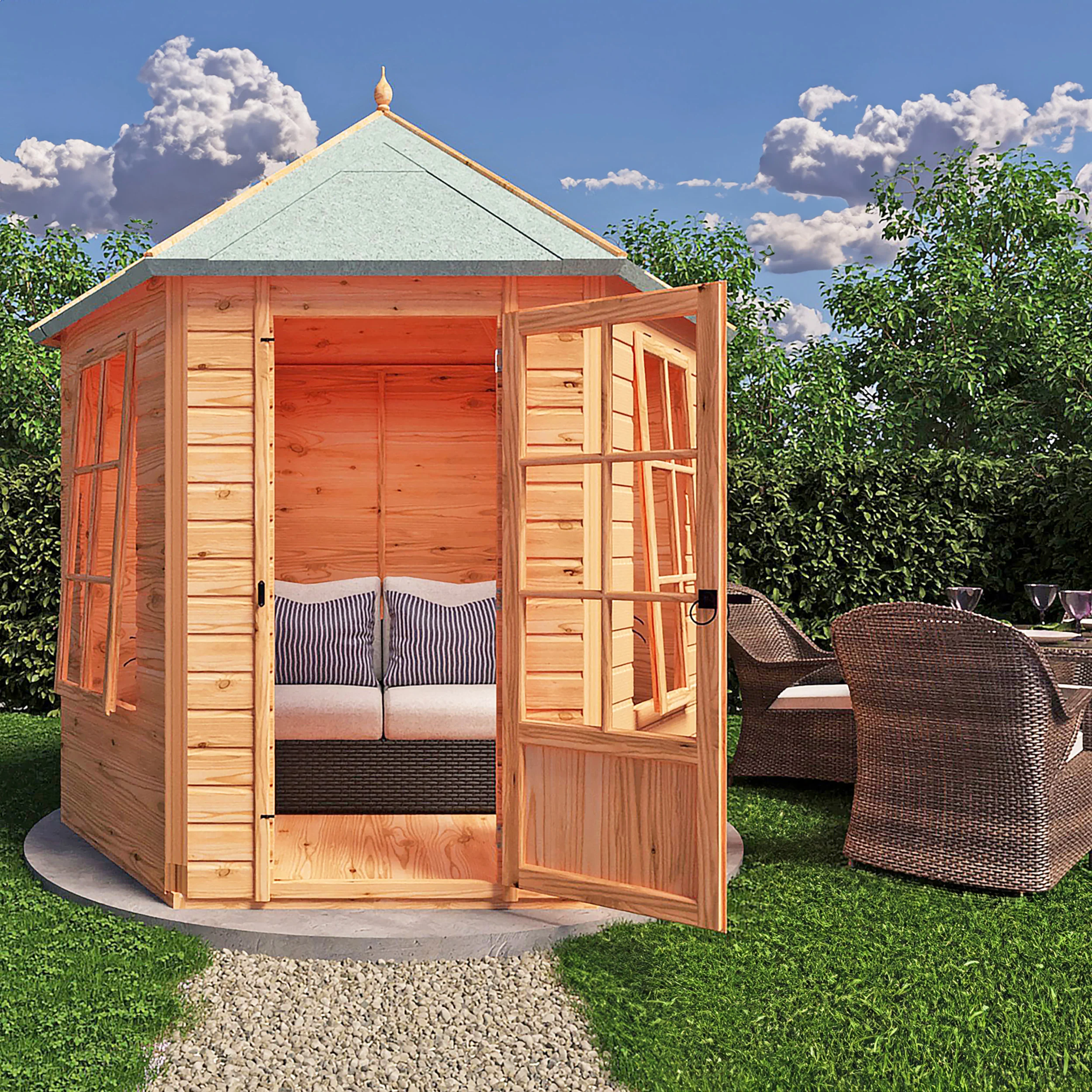 Welwick 8 ft x 7 ft Summerhouse - Image 4