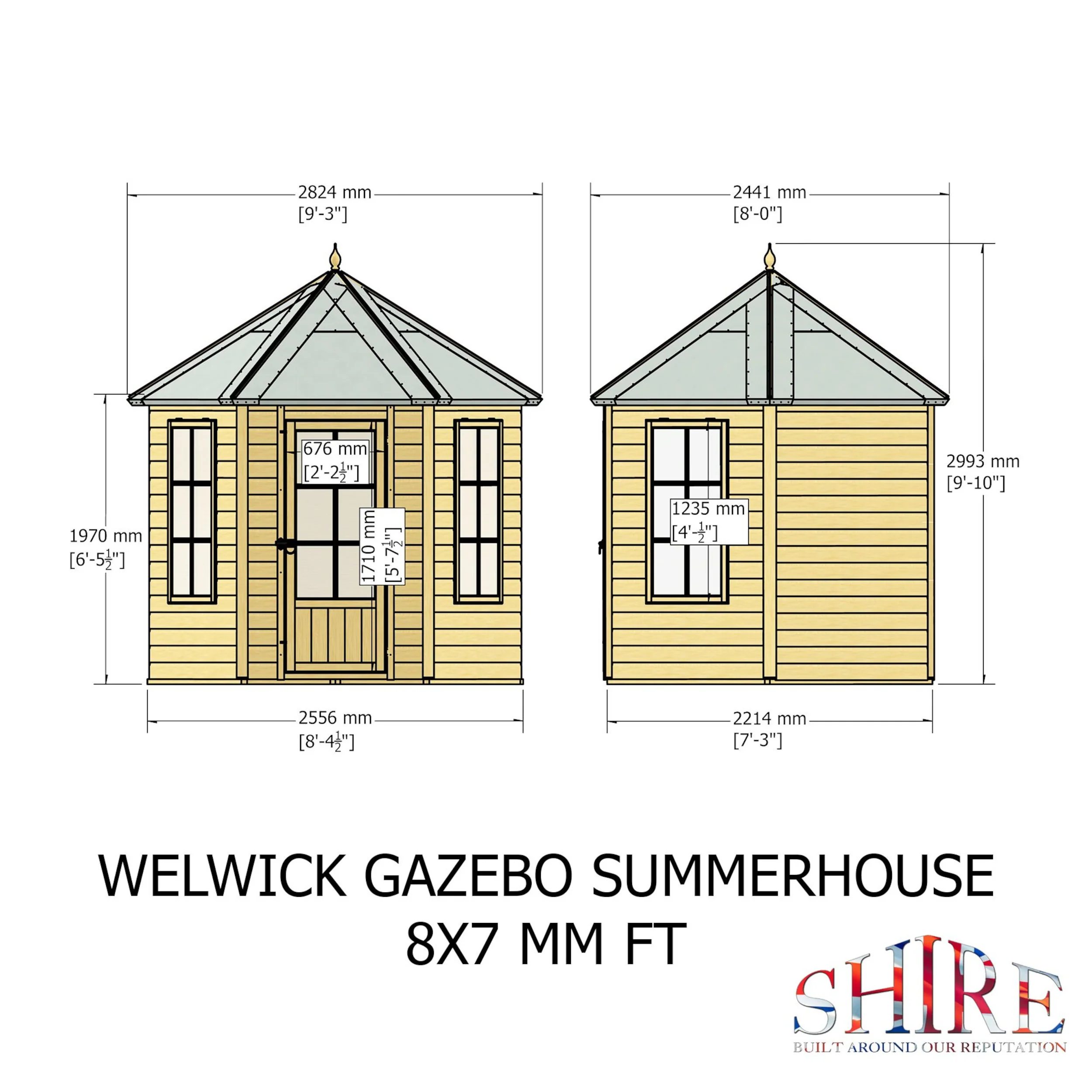 Welwick 8 ft x 7 ft Summerhouse - Image 9