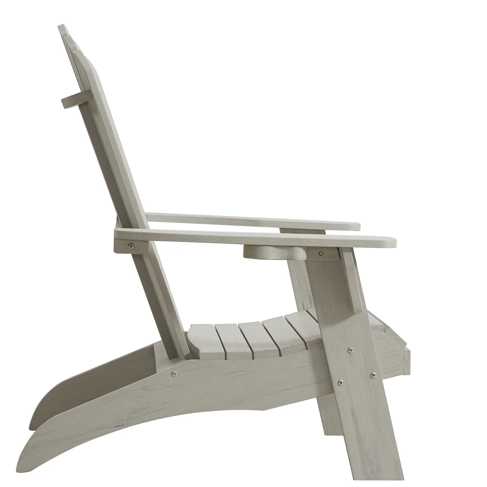 Winawood Adirondack Chair Polymer Wood Effect - Stone Grey - Image 3