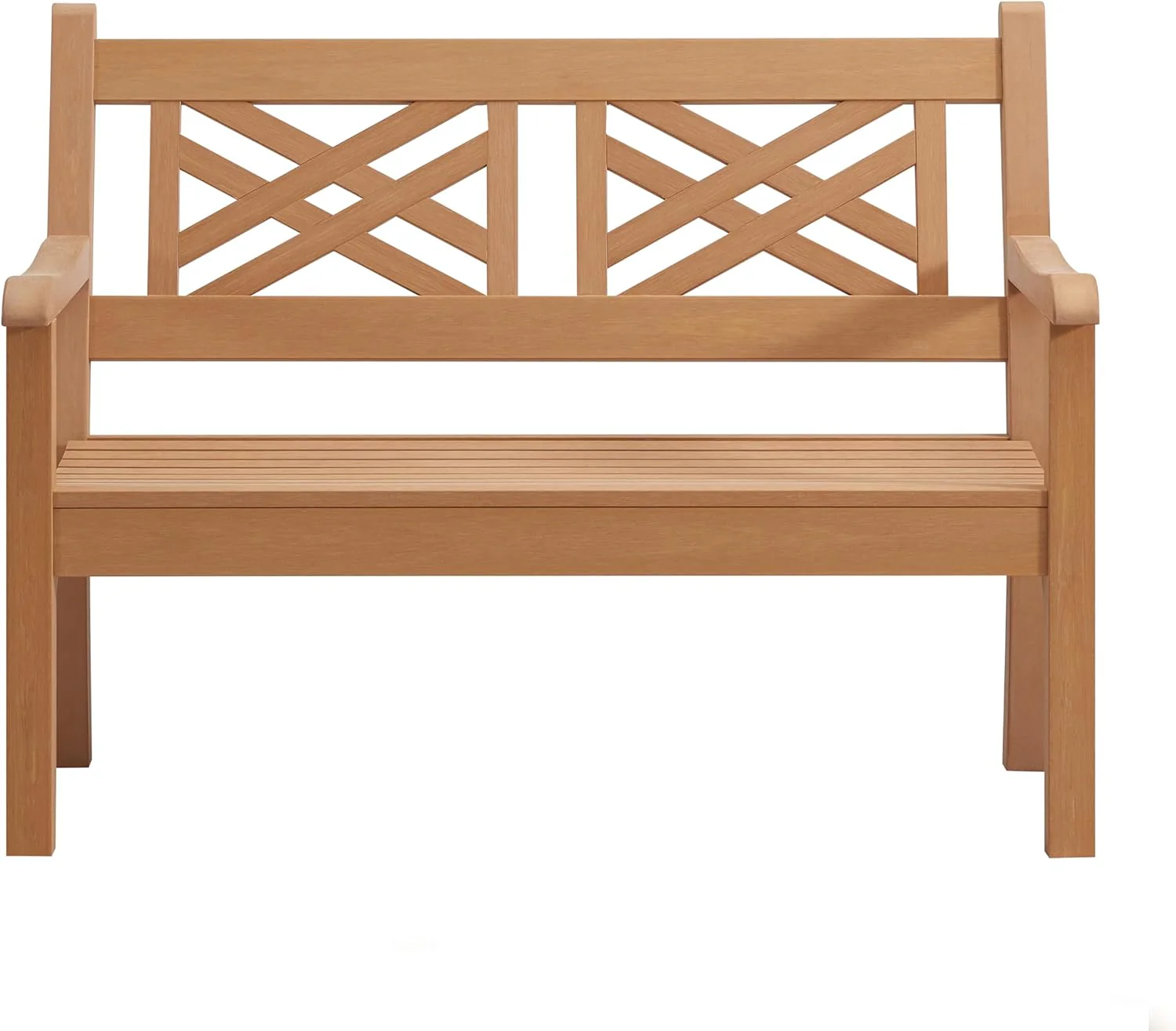 Winawood Speyside Polymer Wood Effect 2 Seat Bench - New Teak - Image 3