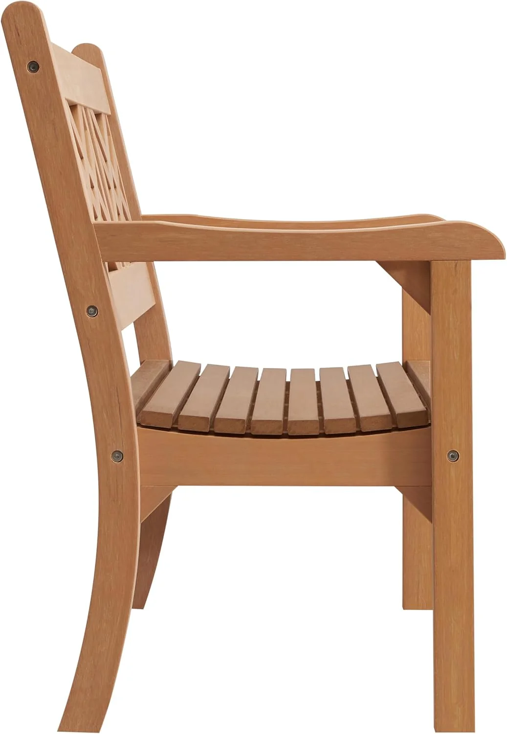 Winawood Speyside Polymer Wood Effect 2 Seat Bench - New Teak - Image 4