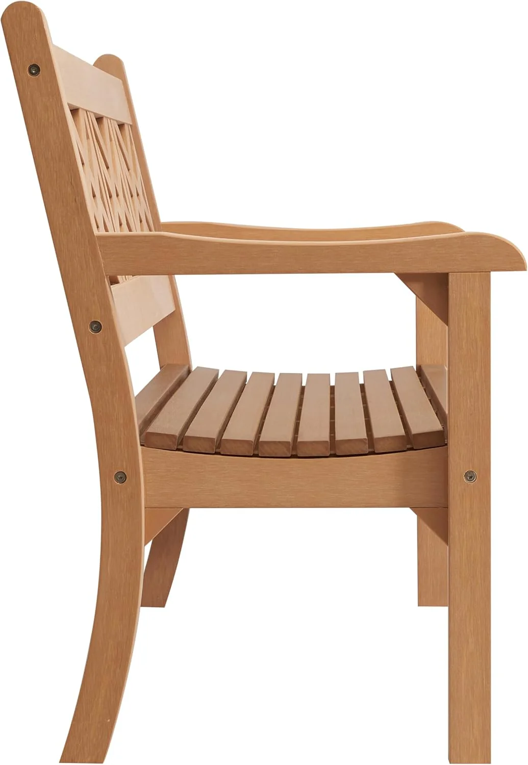 Winawood Speyside Polymer Wood Effect 3 Seat Bench - New Teak - Image 4