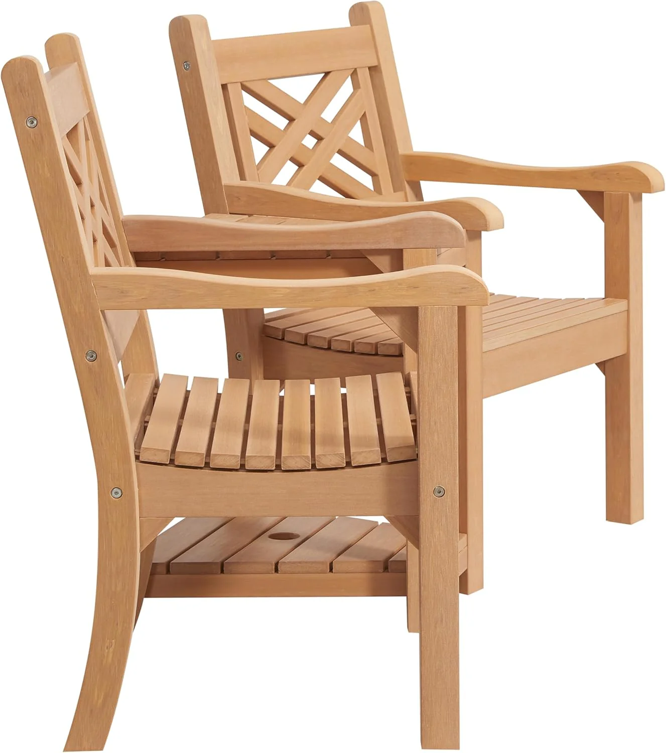 Winawood Speyside Polymer Wood Effect Love Seat - New Teak - Image 3