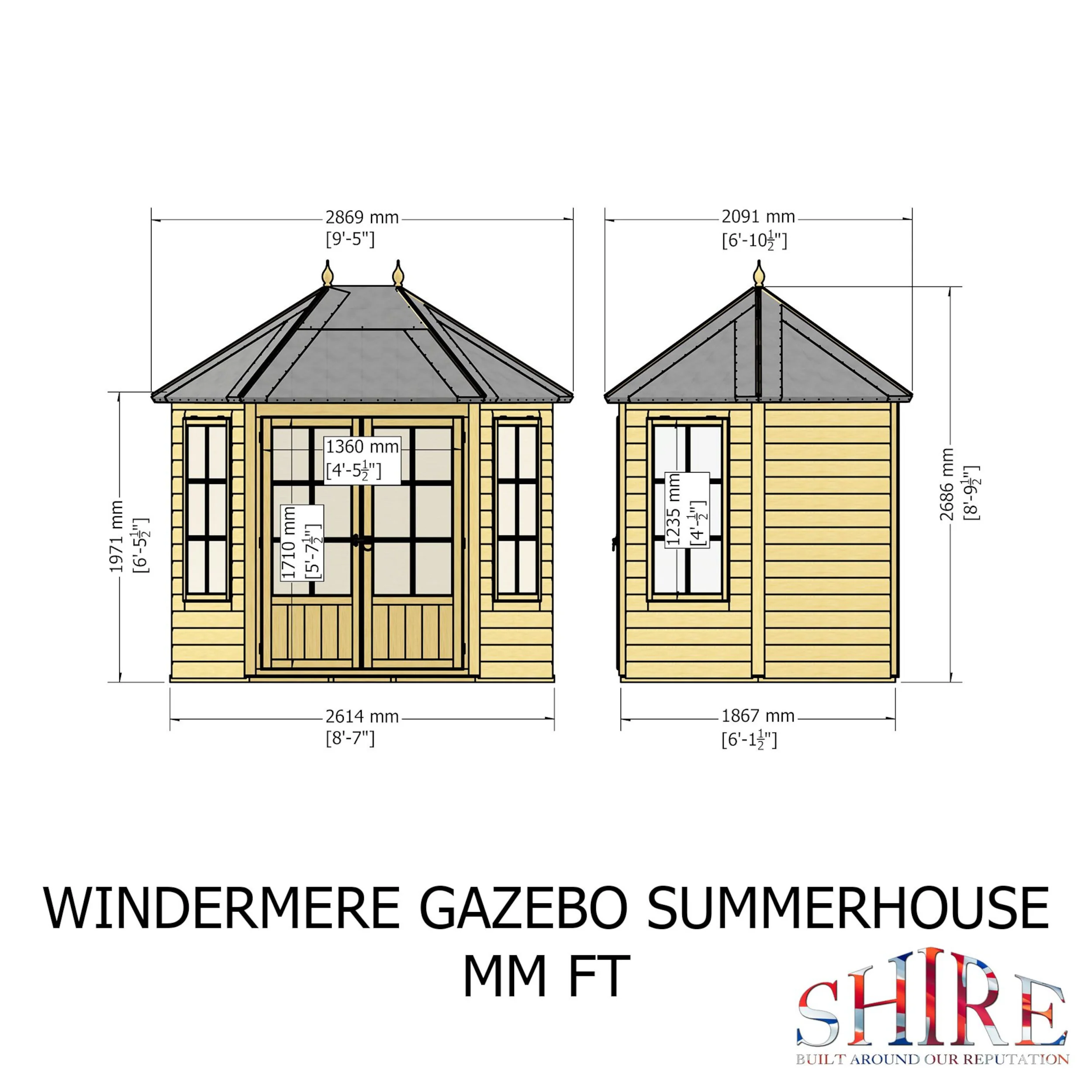 Windermere 8 ft x 6 ft Summerhouse - Image 9