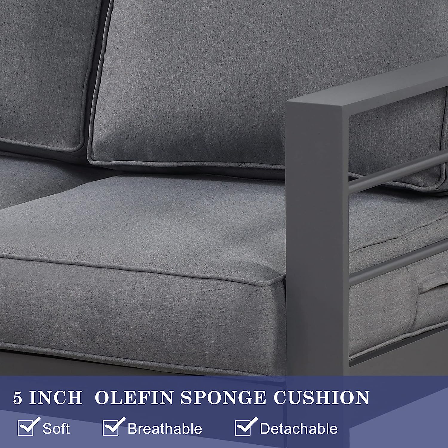 Wisteria Lane 4 Piece Aluminium Lounge Sofa Set - Image 6