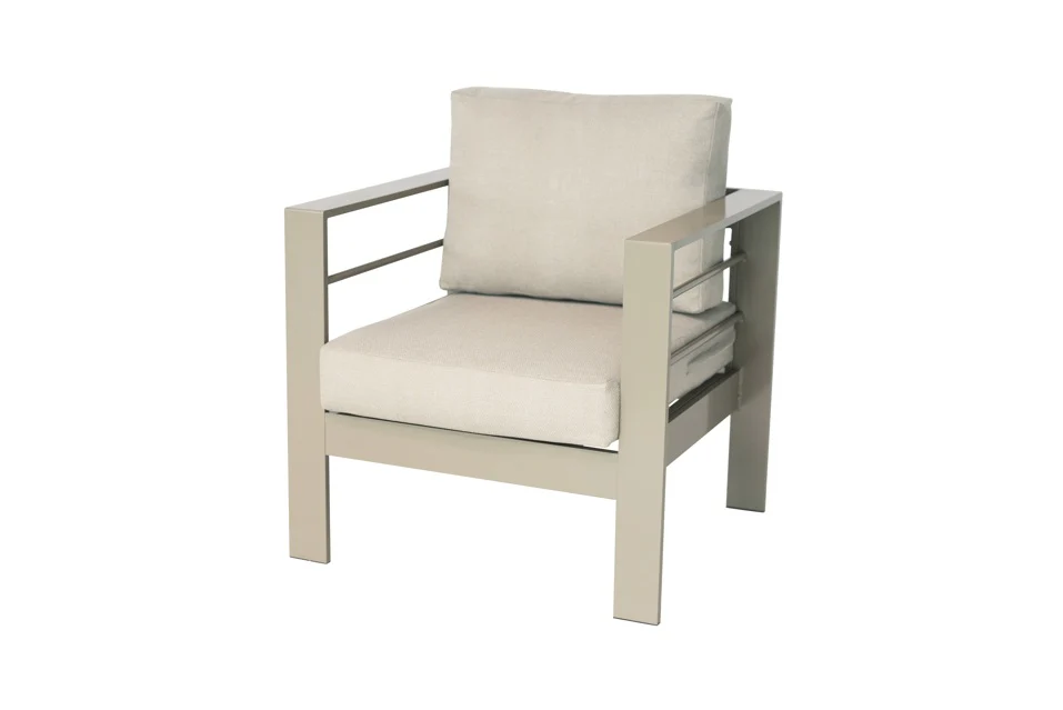 Wisteria Lane 4 Piece Aluminium Lounge Sofa Set - Champagne - Image 3