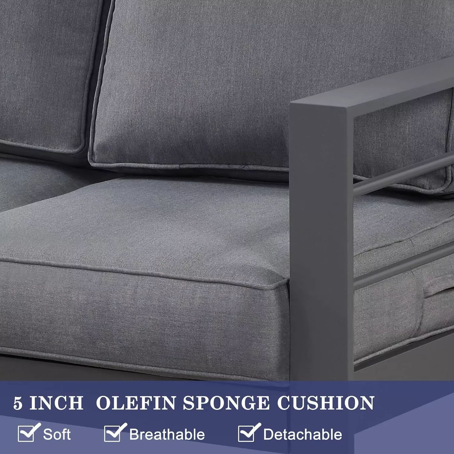 Wisteria Lane 7 Seat Aluminium Lounge Sofa Set - Image 7