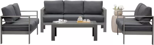 Wisteria Lane 7 Seat Aluminium Lounge Sofa Set - Image 8