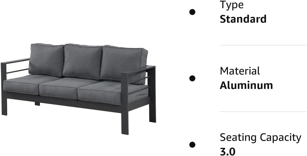 Wisteria Lane Aluminium 3 Seat Garden Sofa - Image 3